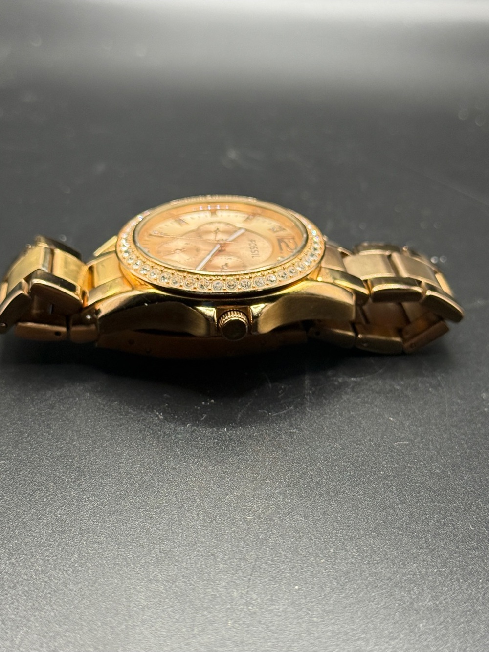 Fossil Riley Rose Gold Crystal Watch - Picture 2 of 7